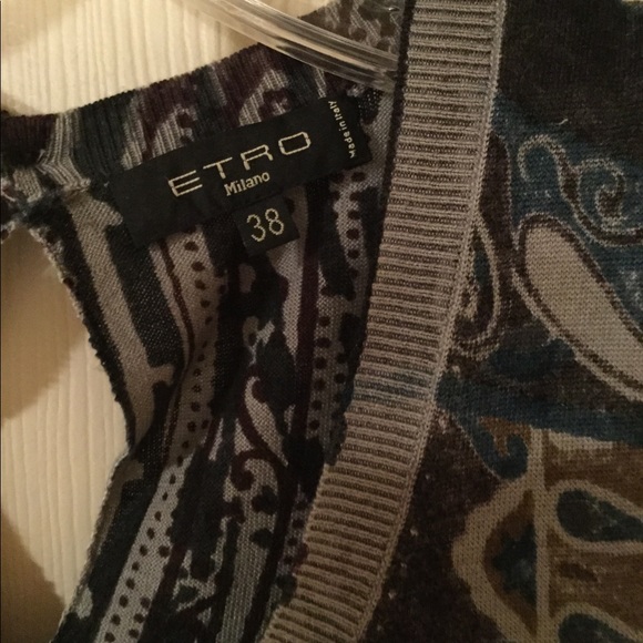 ETRO SILK AND CASHMERE SEQUIN SWEATER SIZE 38 - Picture 3 of 4